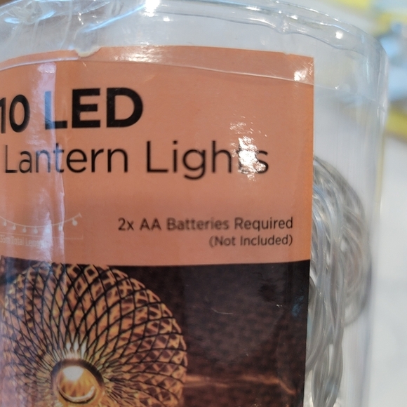 NEW 10 LED Metal Lantern Lights Battery Operated - Picture 3 of 6
